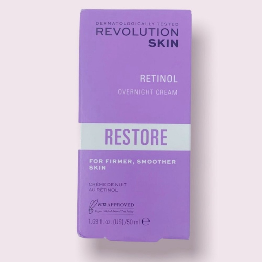 Revolution Skin Dermatologically Tested Retinol Overnight Cream RESTORE NEW/ NIB
